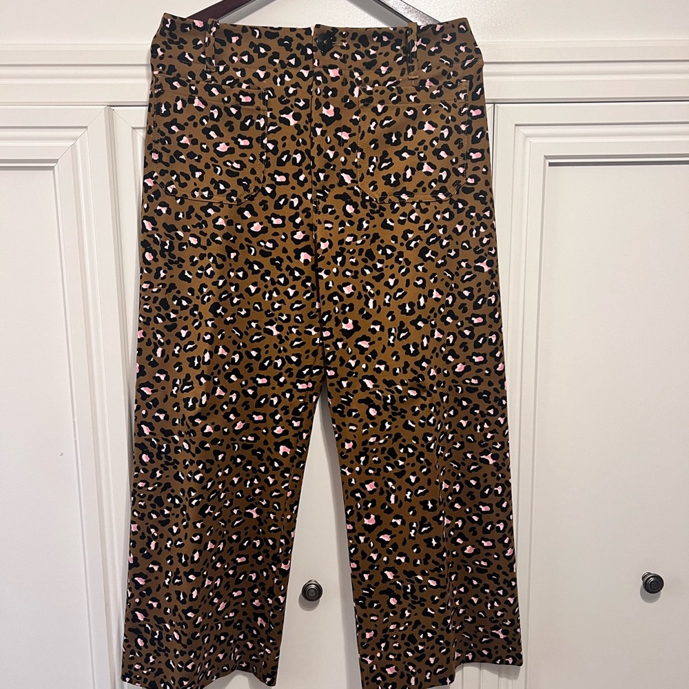 SIZE 31- Anthropologie Maeve Leopard Print Ponte Pants